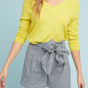 Anthropologie Gingham Paperbag Shorts